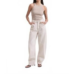 NEW DALA women’s lido flat curved leg jeans in salt